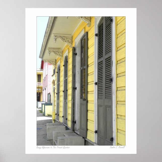 Poster Scène de rue du Quartier Français de la Nouvelle-O (Devant)