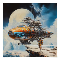 Scène de science-fiction rétro