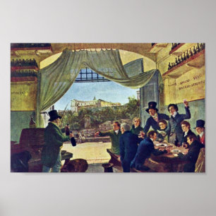 Poster Scène de taverne par von de Cornélius Peter (la