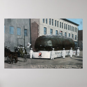 Poster Scène géante de flotteurs de pommes de terre cuite