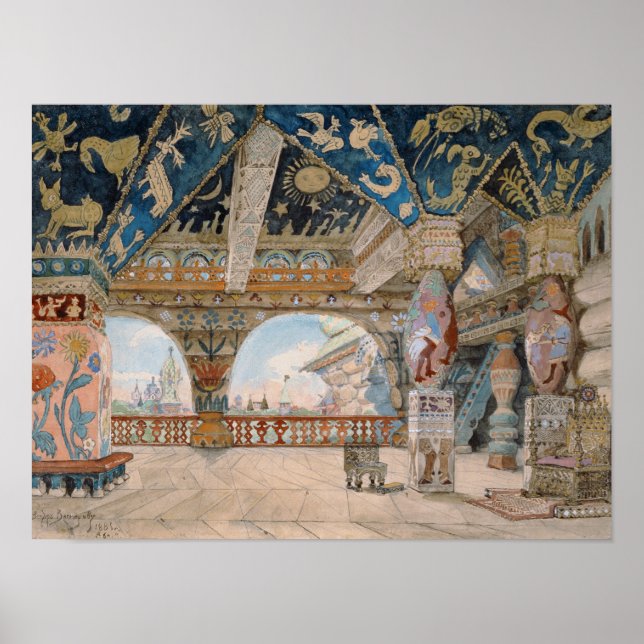 Poster Scène pour l'opéra de Nikolaï Rimsky-Korsakov (Devant)