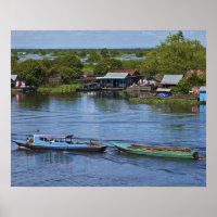 Scène rurale, lac Tonle Sap, Siem Reap, Angkor,