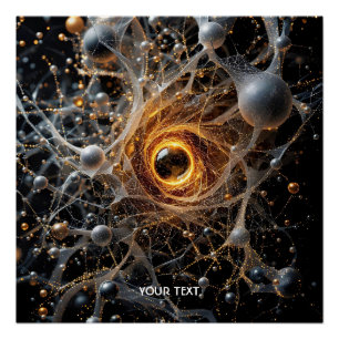 Poster Scène spatiale Abstraite Imaginaire