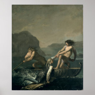 Poster Scènes 'de Journey souterrain de Niels Klim