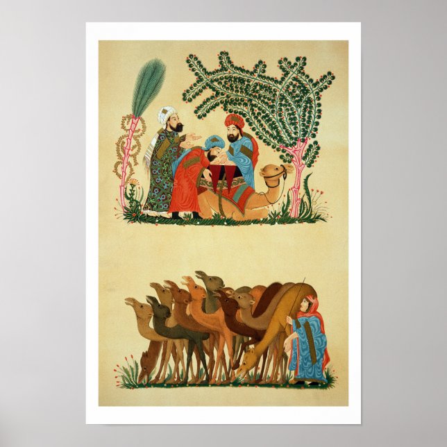 Poster Scènes tirées d'un manuscrit du Maqamat de (Devant)