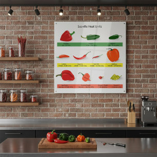 Poster Schéma des unités de chaleur Scoville - Guide épic