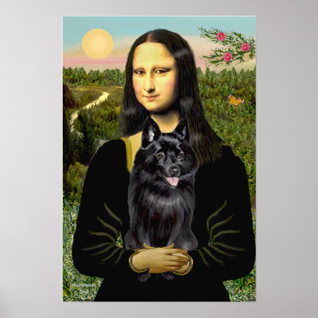 Poster Schipperke 7 - Mona Lisa (Devant)