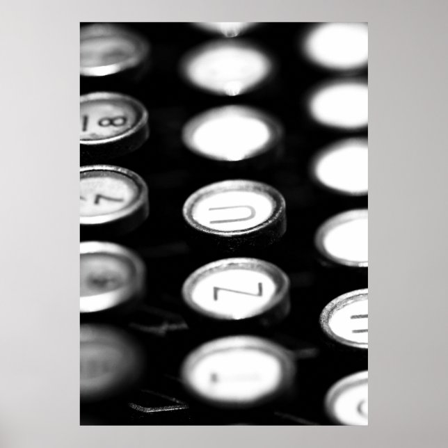 Poster Schreibmaschinentasten (Devant)