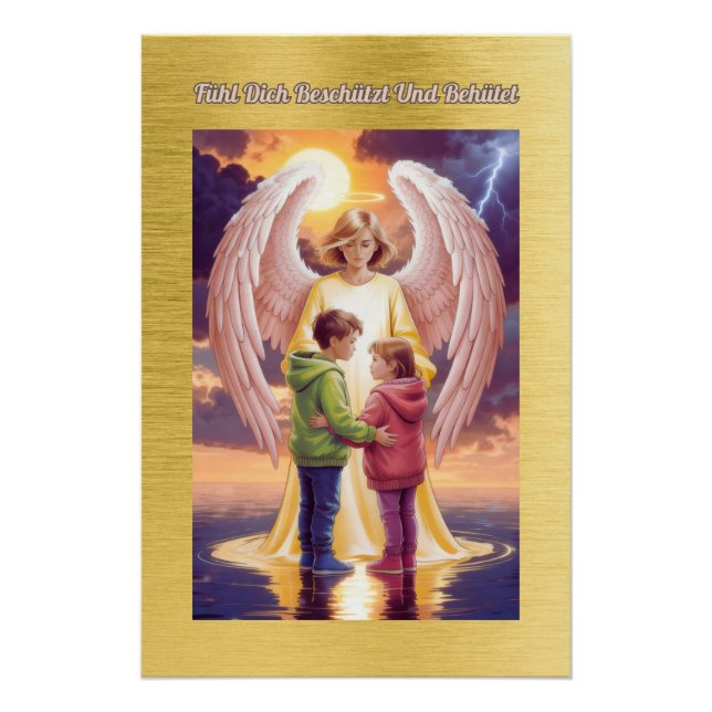 Poster Schutzengel - Fühl Dich Behütet und Beschützt (Devant)
