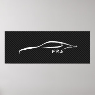 Poster Scion FR-S Brushstroke sur la fibre de carbone