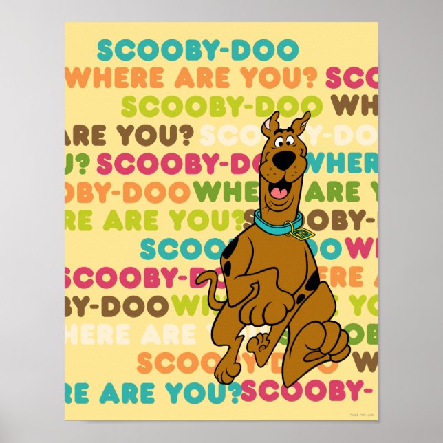 Poster Scooby-Doo Coureur "Où Es-Tu ?" (Devant)