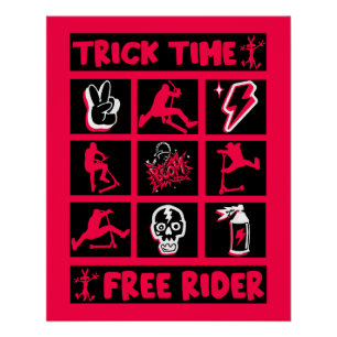 Poster Scooter Freestyle Trick