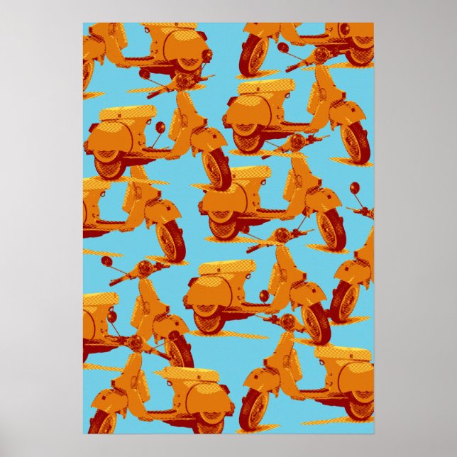 Poster scooter italien (Devant)