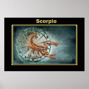 Poster Scorpio Zodiac Astrologie design