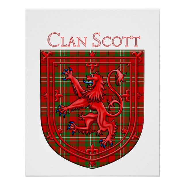 Poster Scott Tartan Scottish Plaid Lion Rampant (Devant)