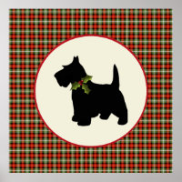 Scottie Dog Scotch Plaid Christmas Holiday Chien