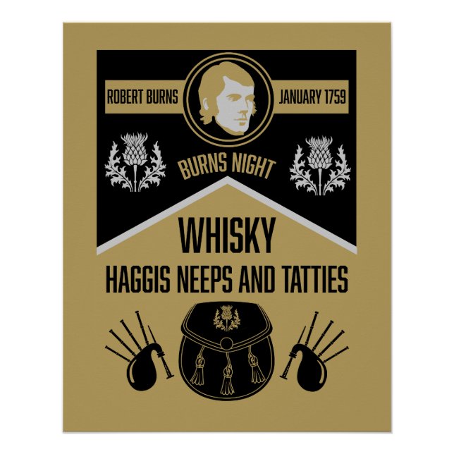 Poster Scottish Burns Night Supper (Devant)