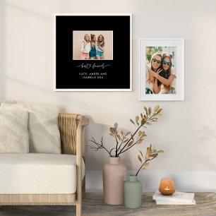 Poster Script coeur mignon photo moderne meilleurs amis