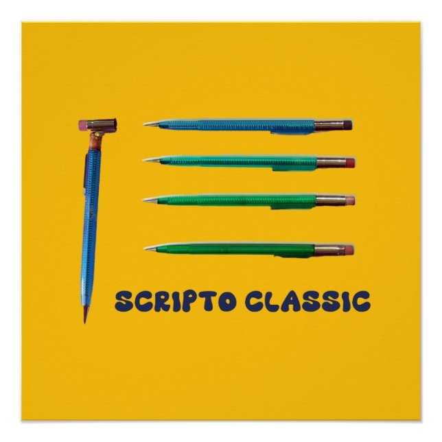 Poster Scripto Classic Mechanical Pencil (Devant)