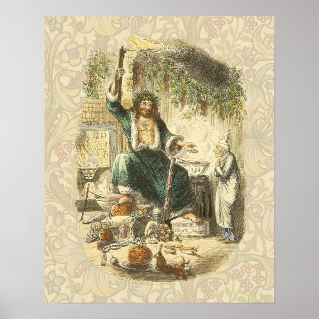 Poster Scrooge Fantôme de Noël présent victorien (Devant)