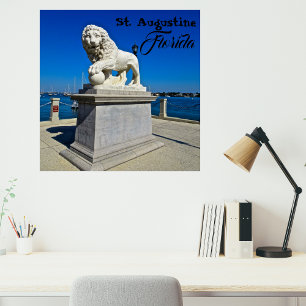 Poster Sculpture de marbre au pont des Lions St. Augustin