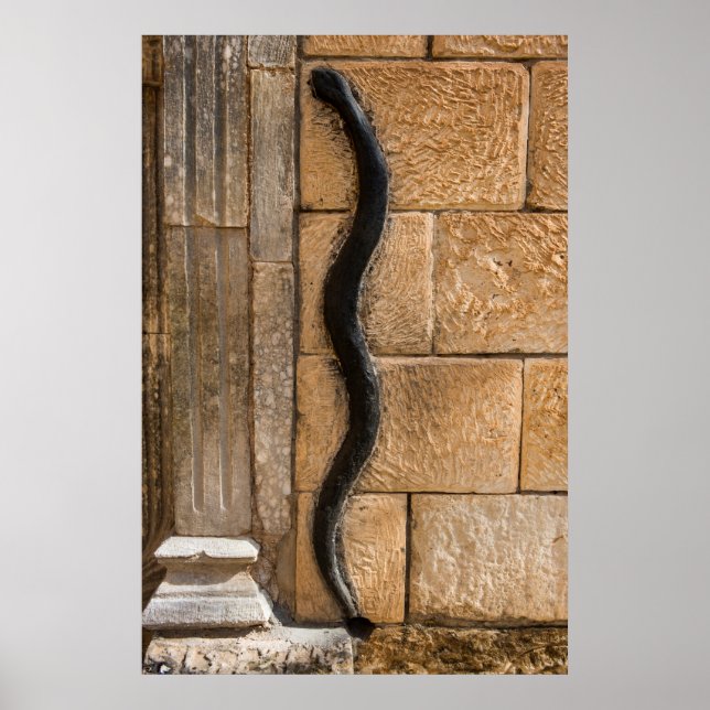 Poster Sculpture de serpent à Amna Suraka (Devant)