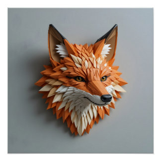 Poster Sculpture flottante de renard