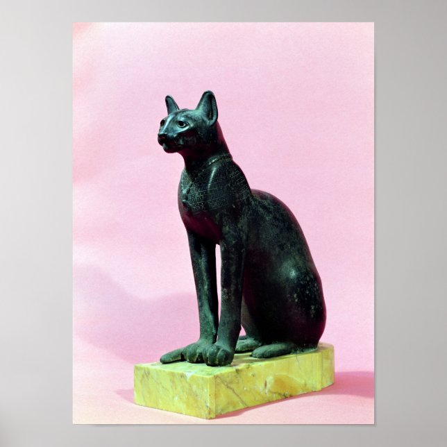Poster Sculpture of a cat, Late Period (Devant)