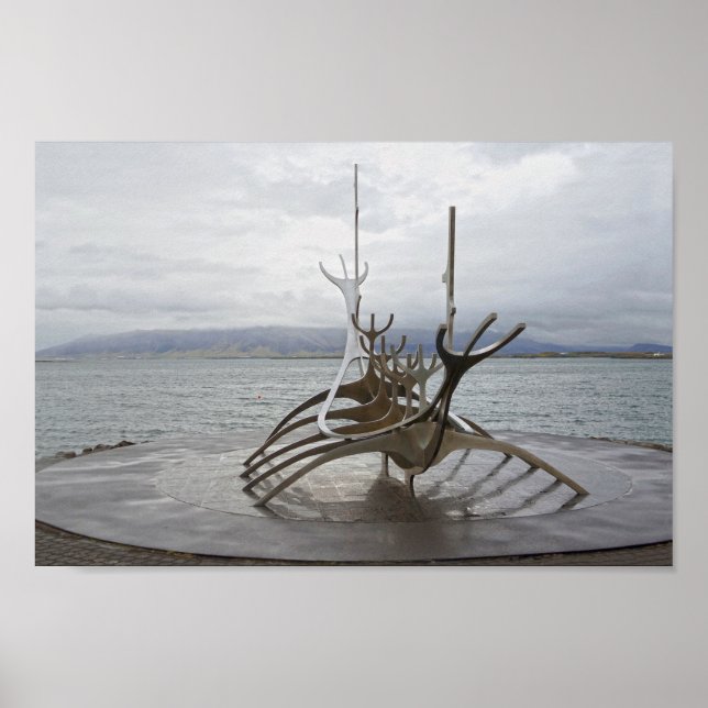 Poster Sculpture Sun Voyager, Reykjavik, Islande (Devant)