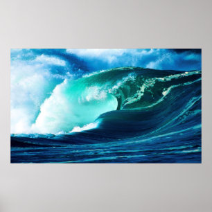 Poster se briser de la vague