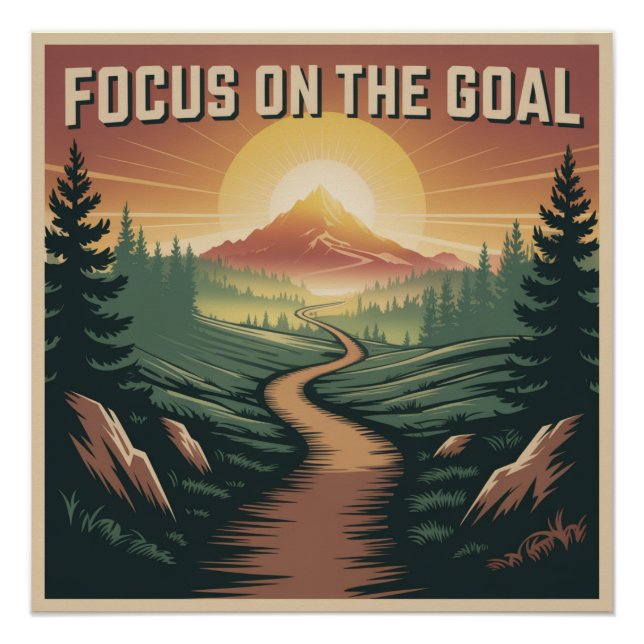 Poster Se Concentrer Sur L'objectif (Devant)