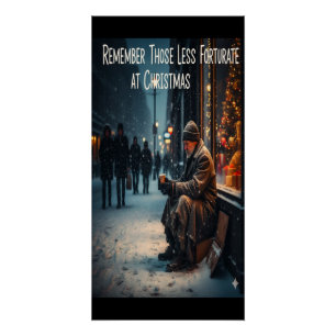 POSTER SE RAPPELER LES DÉFAVORISÉS À NOËL
