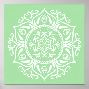 Poster Seafoam Mandala
