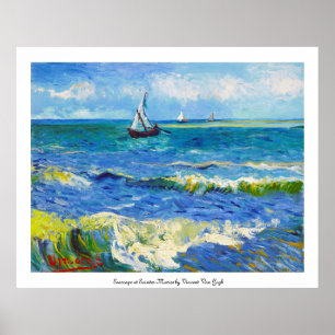 Poster Seascape at Saintes-Maries Vincent Van Gogh