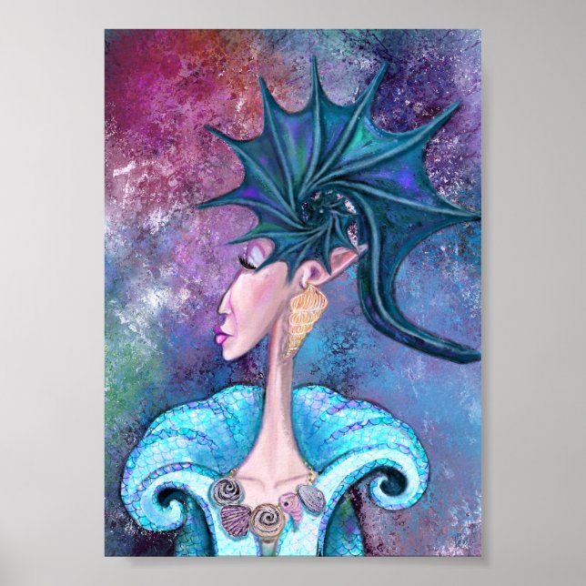 Poster Seashell Lady - Peinture (Devant)