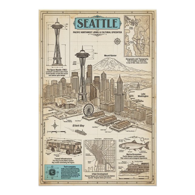 Poster Seattle  (Devant)