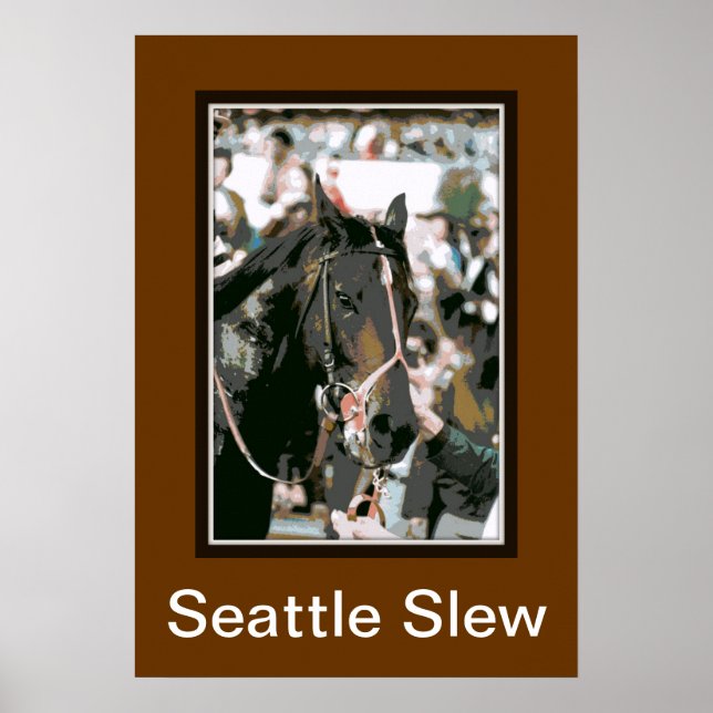 Poster Seattle Slew Thoroughbred 1978 (Devant)
