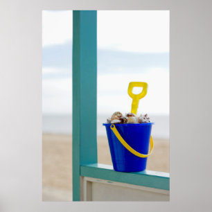 Poster Seau Rempli De Coquillages