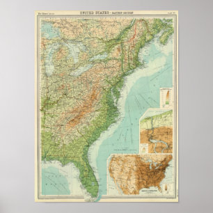 Poster Section orientale des Etats-Unis