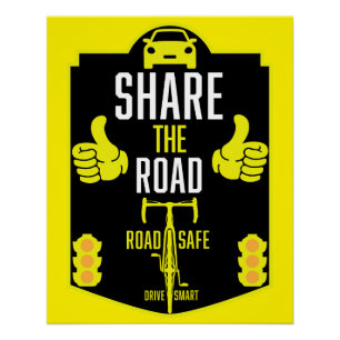 Poster Sécurité routière à bicyclette