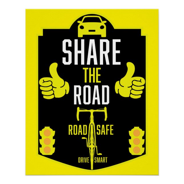 Poster Sécurité routière à bicyclette (Devant)