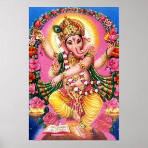 Poster Seigneur Ganesha de danse