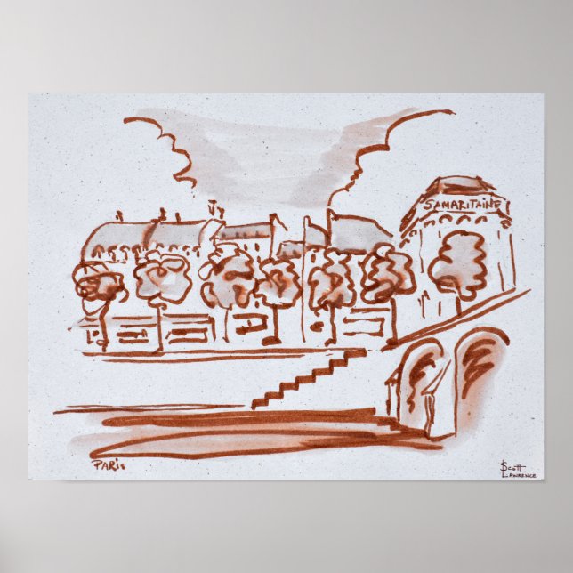 Poster Seine à Samaritaine | Paris, France (Devant)