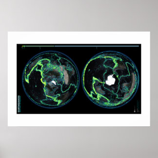 Poster Séismes Depuis 1898, Vue Globale