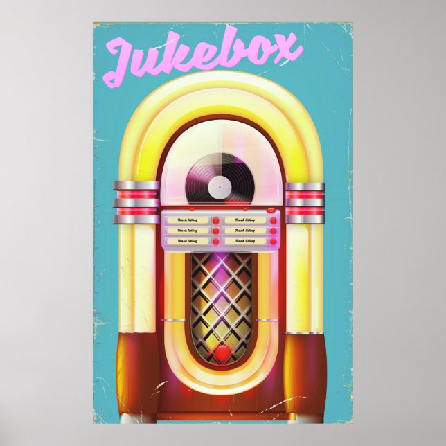 Poster Sélecteur de musique vintage (Devant)