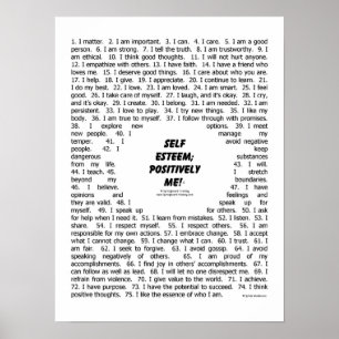 Poster : "Self Esteem_Positly Me"