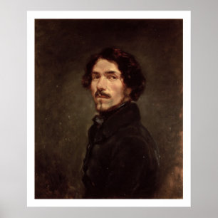 Poster Self portrait, c.1840 (oil on canvas) (lac 16