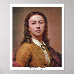 Poster Self-Portrait In A Red Coat By Mengs Anton Raphael