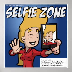 Poster Selfie Zone (personnalisable)