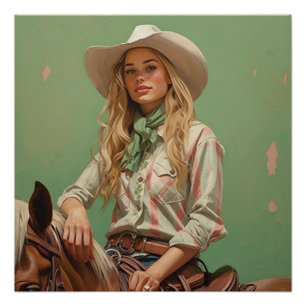 Poster Selles de prairie : Cowgirl Wall Art